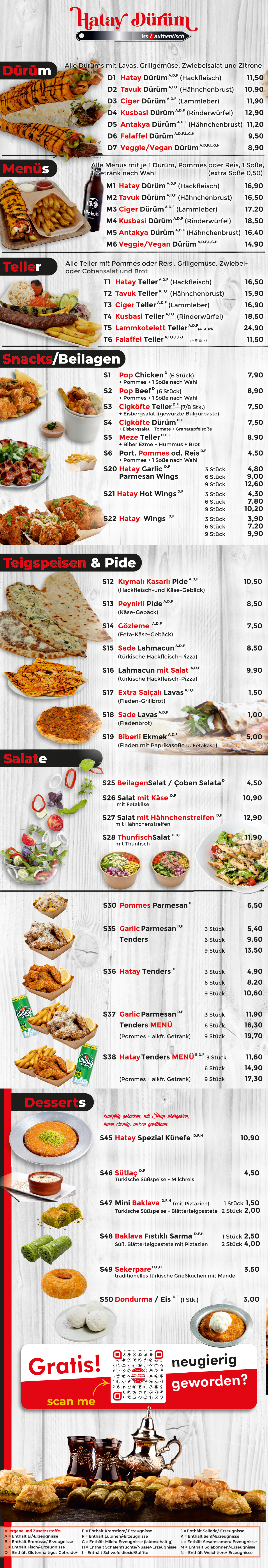 HatayDürüm Speisekarte